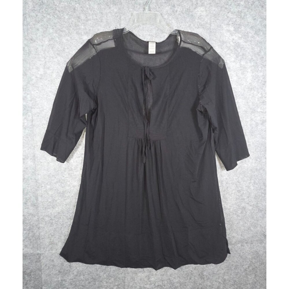 Tommy Bahama Women's Long black swim coverup tunic Black Size L